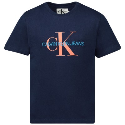 Calvin Klein IB0IB00213 kinder t-shirt donker blauw Afbeelding van Calvin Klein IB0IB00213 kinder t-shirt donker blauw