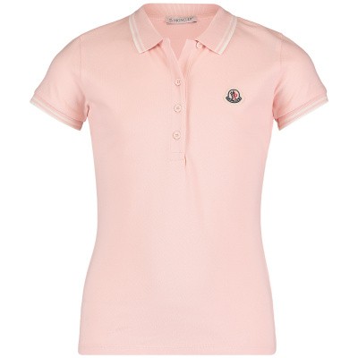 Afbeelding van Moncler 8354105 kinder polo licht roze