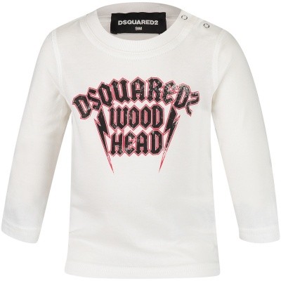 Afbeelding van Dsquared2 DQ031R baby t-shirt wit