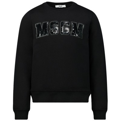 MSGM 020711 kindertrui zwart Afbeelding van MSGM 020711 kindertrui zwart
