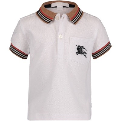 Afbeelding van Burberry 8006457 baby polo wit