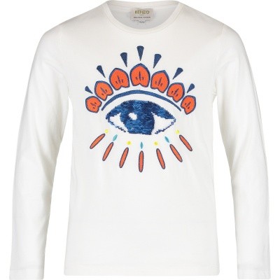 Afbeelding van Kenzo KM10718 kinder t-shirt off white