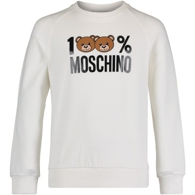Afbeelding van Moschino HWF01W kindertrui off white