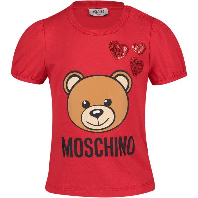 Afbeelding van Moschino MDM02A baby t-shirt rood