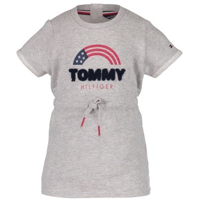 Afbeelding van Tommy Hilfiger KG0KG03644 B baby jurkje grijs