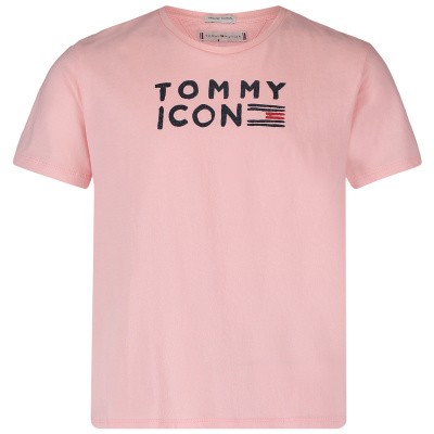 Afbeelding van Tommy Hilfiger KG0KG04392 kinder t-shirt licht roze