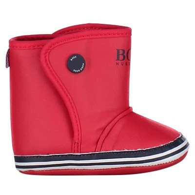 Afbeelding van Boss J99061 babyslofjes rood