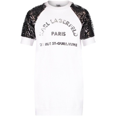 Afbeelding van Karl Lagerfeld Z12092 kinderjurk wit