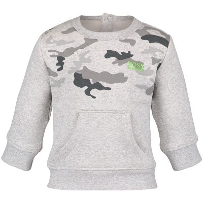 Afbeelding van Boss J05670 baby trui grijs