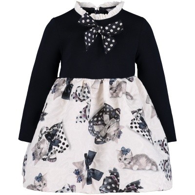 Afbeelding van MonnaLisa 312924 babyjurkje navy