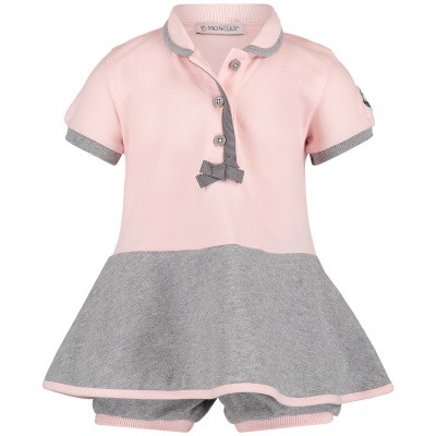 Afbeelding van Moncler 8571605 babyjurkje licht roze