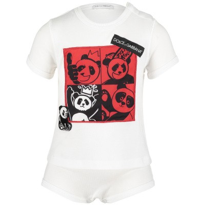 Afbeelding van Dolce & Gabbana L1JO9C baby t-shirt wit