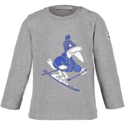 Afbeelding van Moncler 8022150 baby t-shirt grijs