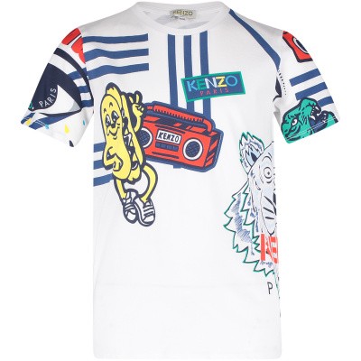 Afbeelding van Kenzo KN10518 kinder t-shirt wit