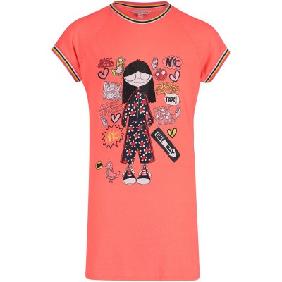 Afbeelding van Marc Jacobs W12278 kinderjurk fluor roze