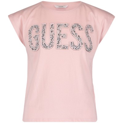 Afbeelding van Guess J91I11 kinder t-shirt licht roze