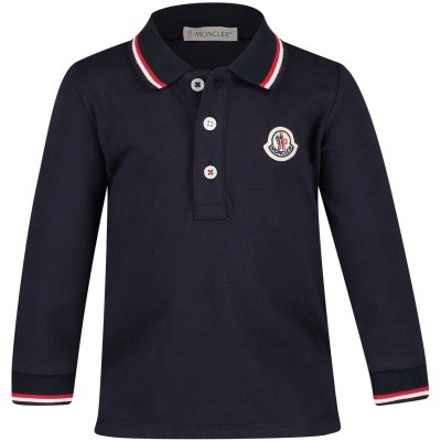 Afbeelding van Moncler 8305505 baby polo navy