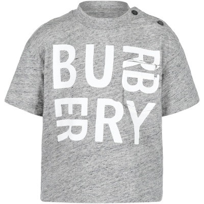 Afbeelding van Burberry 8007103 baby t-shirt licht grijs
