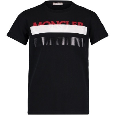 Afbeelding van Moncler 8021650 kinder t-shirt zwart