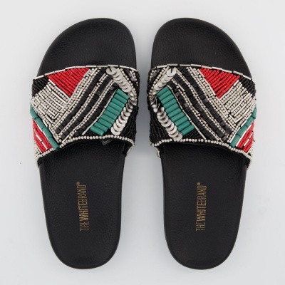 Afbeelding van The White Brand L0360 dames slippers zwart