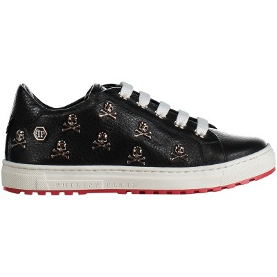 Afbeelding van Philipp Plein BSC0054 kindersneakers zwart
