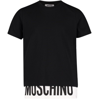 Afbeelding van Moschino HUM022 kinder t-shirt zwart