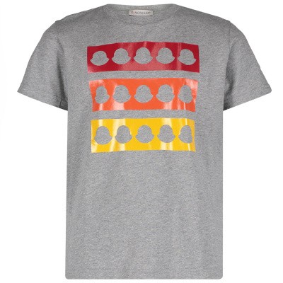 Afbeelding van Moncler 8025950 kinder t-shirt grijs