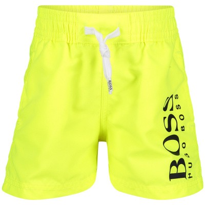 Afbeelding van Boss J04325 baby badkleding fluor geel