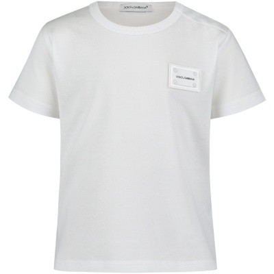 Afbeelding van Dolce & Gabbana L1JT7T G7OLK baby t-shirt wit