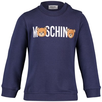 Afbeelding van Moschino MNF02P baby trui blauw