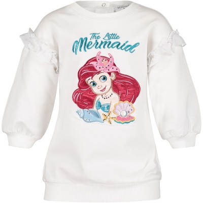 Afbeelding van MonnaLisa 393927RI babyjurkje wit