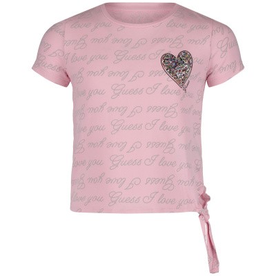 Afbeelding van Guess K92I23 kinder t-shirt licht roze