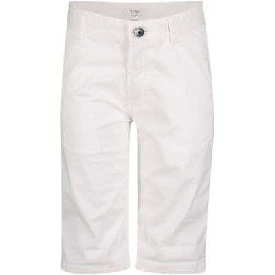 Afbeelding van Boss J24598 kinder shorts wit