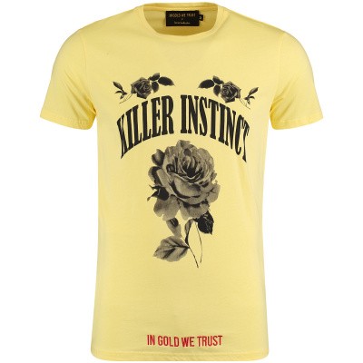 Afbeelding van in Gold We Trust FA070 heren t-shirt geel