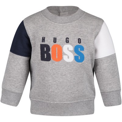 Afbeelding van Boss J05705 baby trui grijs