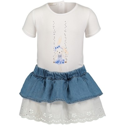 Afbeelding van Liu Jo H18033 baby t-shirt jeans