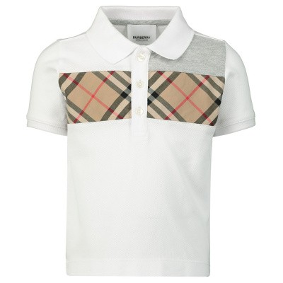 Burberry 8010029 baby polo wit Afbeelding van Burberry 8010029 baby polo wit