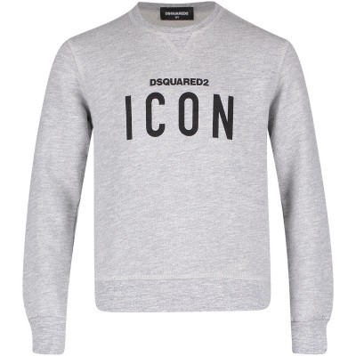 Afbeelding van Dsquared2 DQ02N3 kindertrui licht grijs