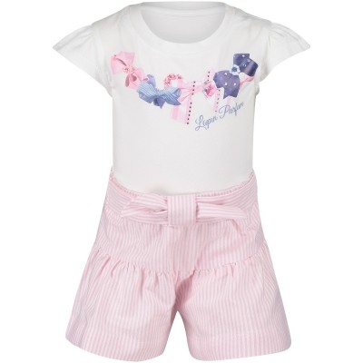 Afbeelding van Lapin 81E5404 baby t-shirt+boekrokje wit