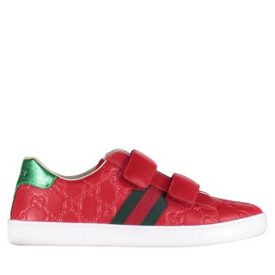 Afbeelding van Gucci 455496 DF720 kindersneakers rood