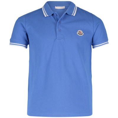 Afbeelding van Moncler 8306505 kinder polo blauw