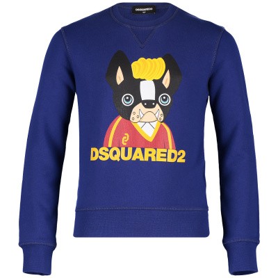 Afbeelding van Dsquared2 DQ03AI kindertrui cobalt blauw