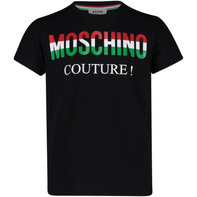 Afbeelding van Moschino HWM024 kinder t-shirt zwart