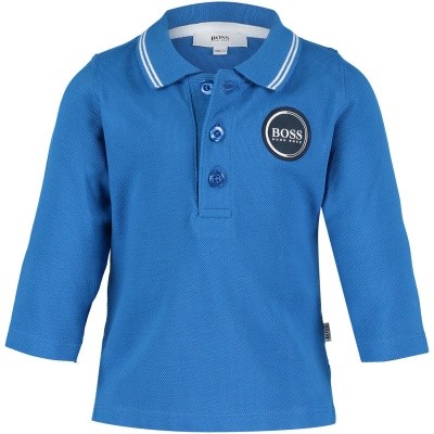 Afbeelding van Boss J05663 baby polo cobalt blauw