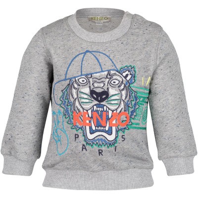 Afbeelding van Kenzo KN15658BB baby trui licht grijs