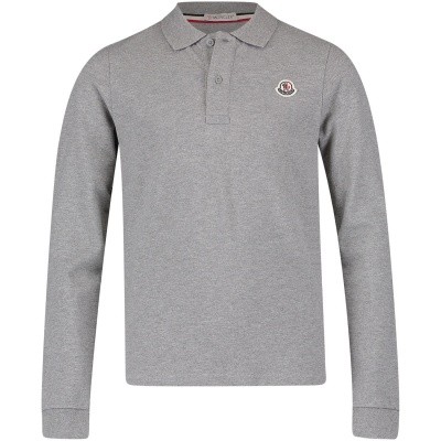 Afbeelding van Moncler 8307750 kinder polo licht grijs