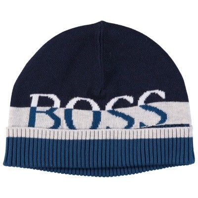 Afbeelding van Boss J01095 babymutsje grijs