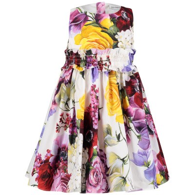 Afbeelding van Dolce & Gabbana L21DK3 babyjurkje wit