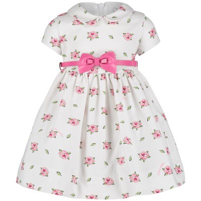 Afbeelding van MonnaLisa 313924 babyjurkje wit