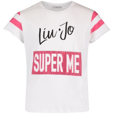 Afbeelding van Liu Jo G19028 kinder t-shirt wit